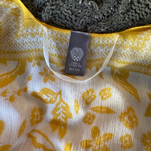 Vince Camuto Floral Topper Kimono Coverup Yellow White - Picture 10 of 12